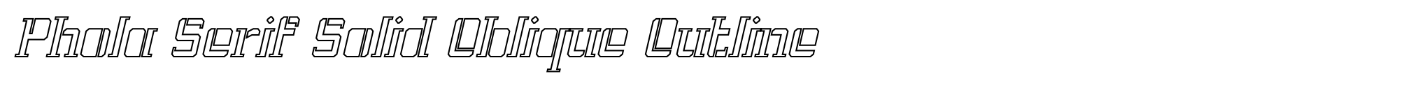Phola Serif Solid Oblique Outline image